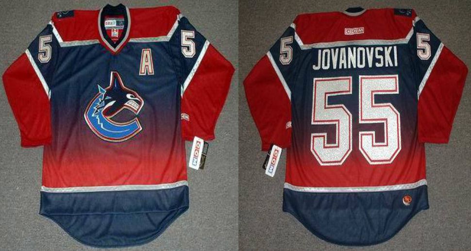 2019 Men Vancouver Canucks #55 Jovanovski Red CCM NHL jerseys->vancouver canucks->NHL Jersey